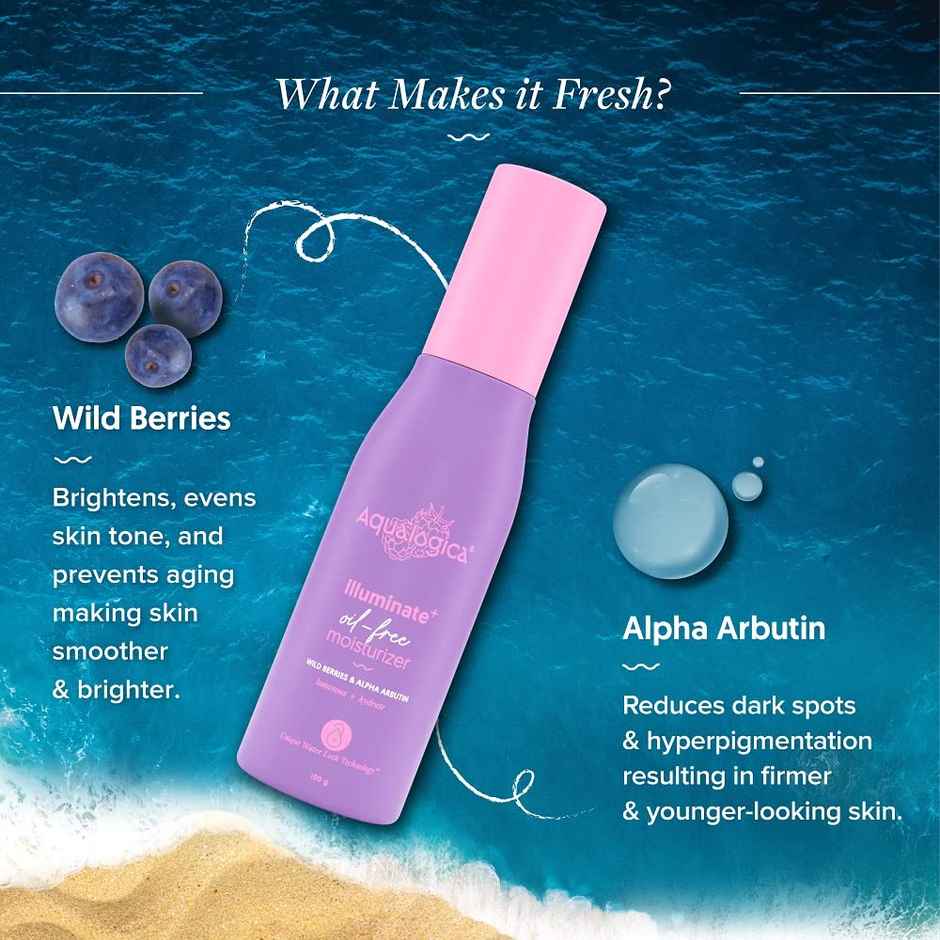 Aqualogica IIIuminate + Oil Free Moisturizer with Wild Berries & Alpha Arbutin